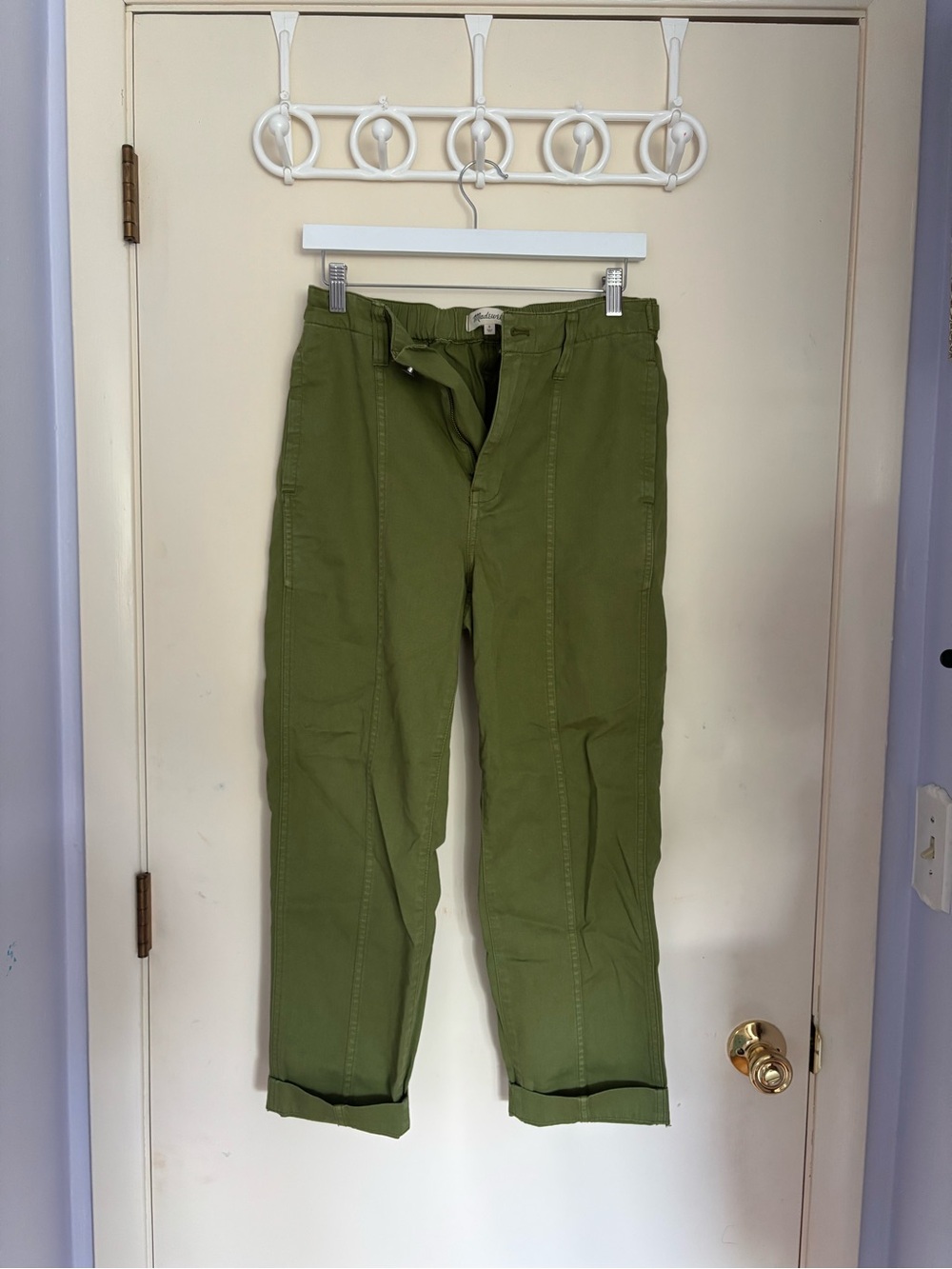 Madewell Garment Dyed Tapered Pull On Ankle Pant